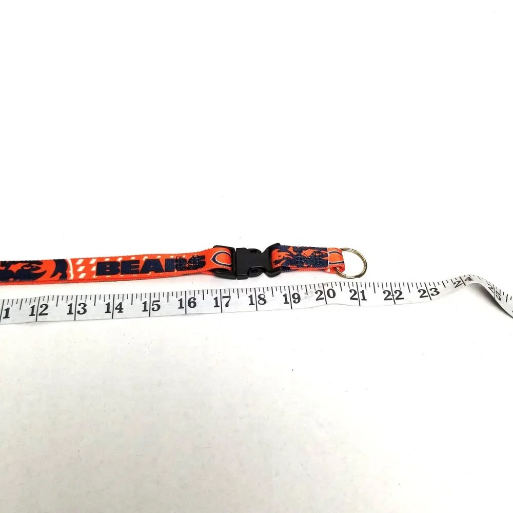 Chicago Bears Orange Navy Lanyard Keychain ID Badge Holder NFL Football Fan Gear